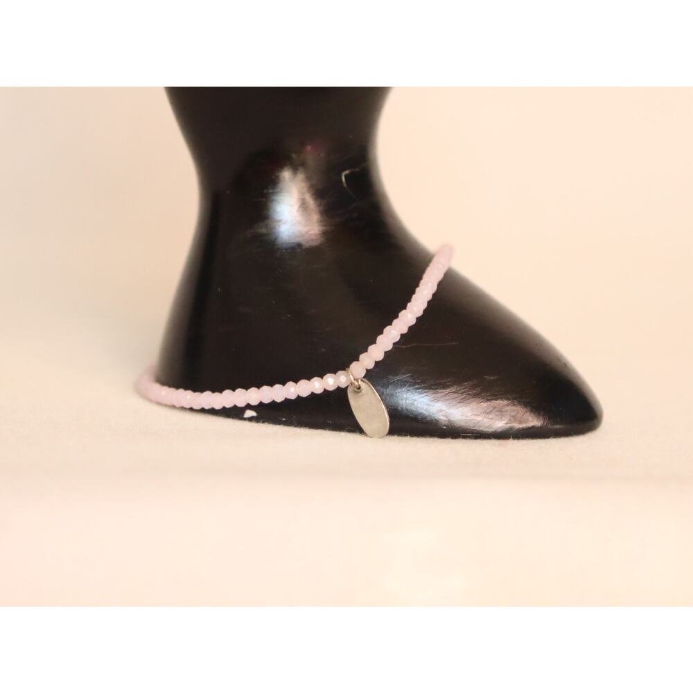 💎Barely There Stretch Bracelet Ultra Thin Rose Quartz Beads